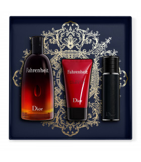 Coffret cadeau Fahrenheit Eau de toilette, gel douche et vaporisateur de voyage