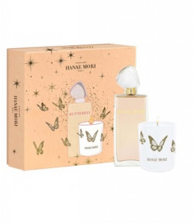Coffret Butterfly Eau de Parfum Vaporisateur 100ml + Bougie Parfumée d'Hanae Mori